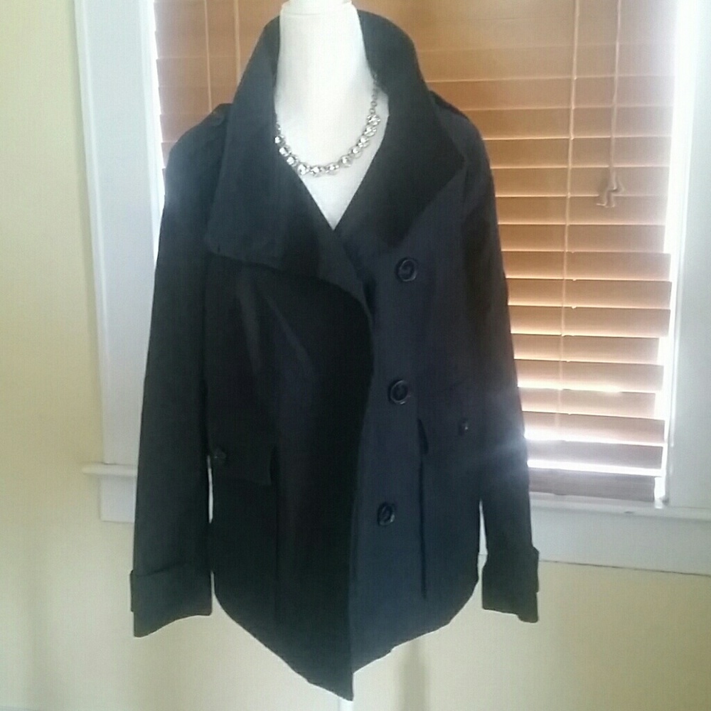 Gap black long sleeve Jacket coat trench XS